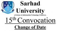 15th Convocation of the University will be held on 18th October, 2022 at Peshawar